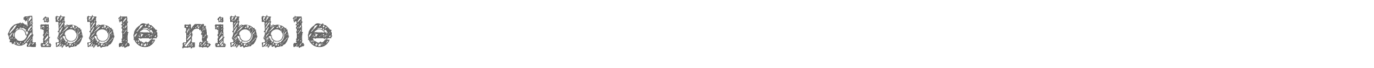 Sample characters Dibble Nibble Font